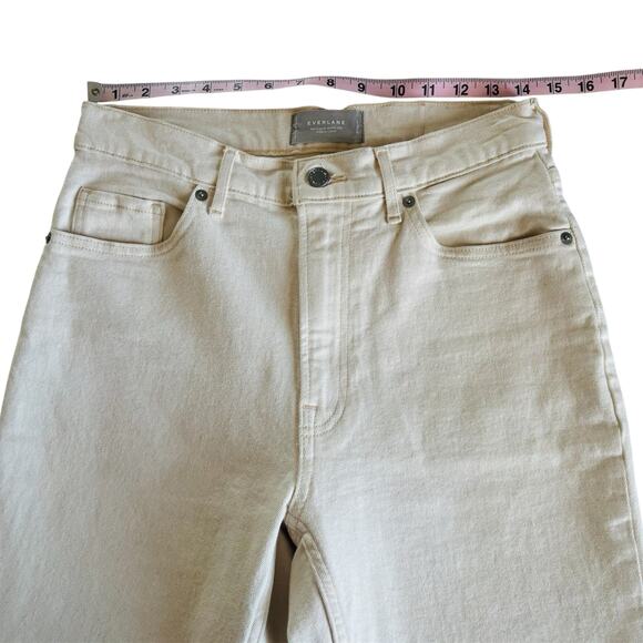 Everlane The Original Cheeky Jeans Beige Speckled Organic Cotton Size 28 Regular - Picture 2 of 8